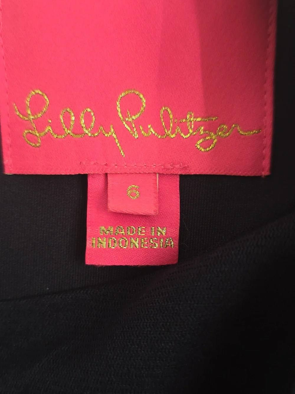 Lilly Pulitzer Navy Fit-and-Flare Dress with Cream Trim Size - Picture 5 of 5